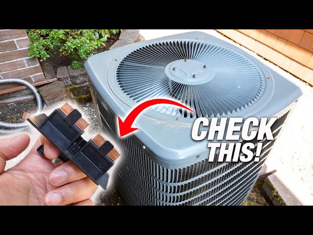 AC capacitor check — warm air from vents