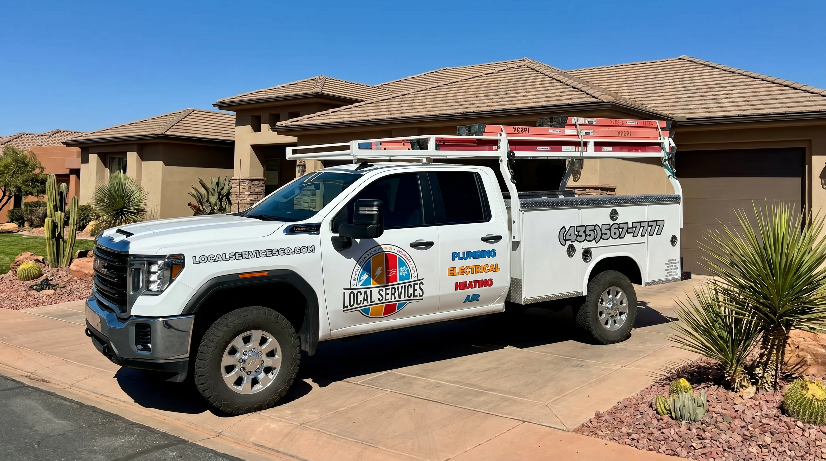 Local Services Inc. fully stocked HVAC service vehicle