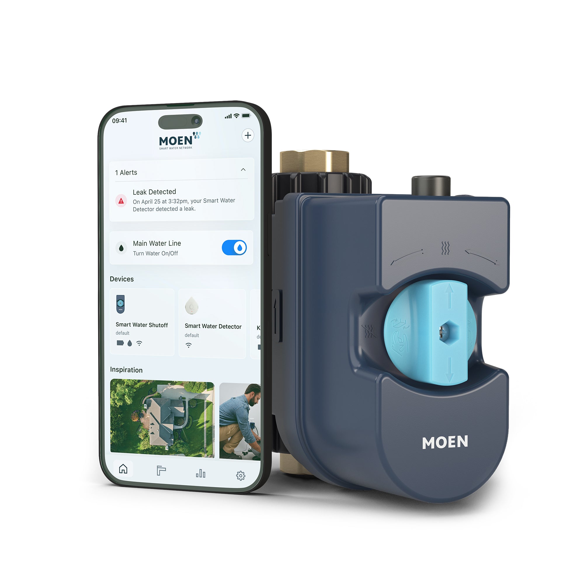Moen Flo Smart Water Monitor and Shutoff device with app