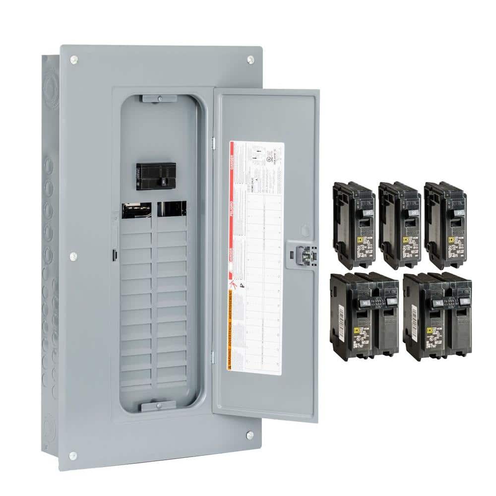 Home electrical panel breaker box — signs of overloaded circuit